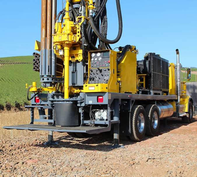 drill rig on site